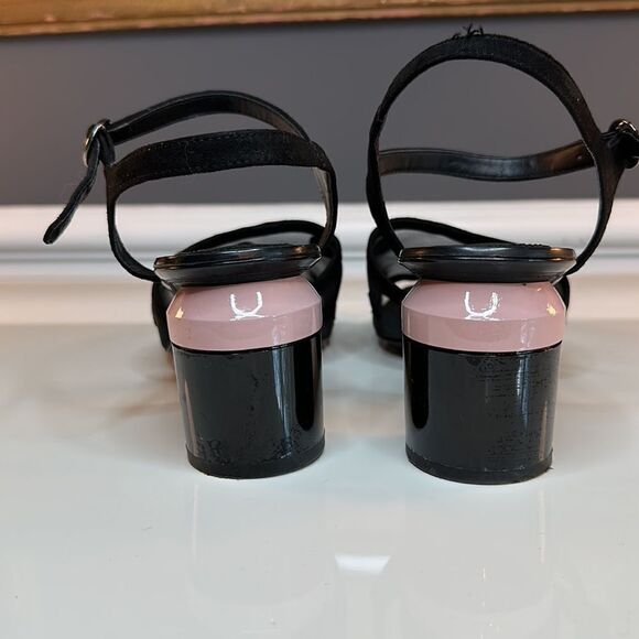 Zara Round Heel Polka Dot Sandals - Picture 6 of 7